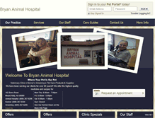 Tablet Screenshot of bryananimalhospital.com